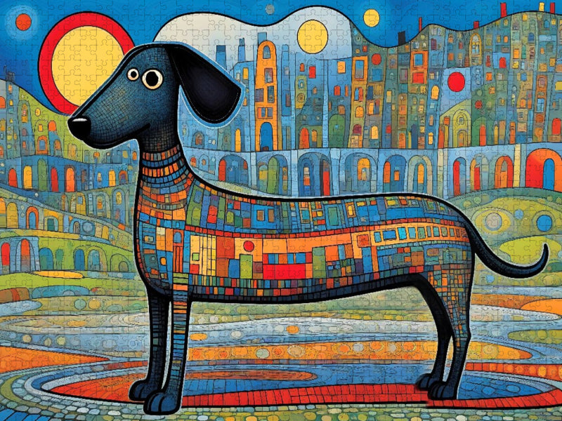 Bunter Hund - anders sein ist cool! - CALVENDO Foto-Puzzle'