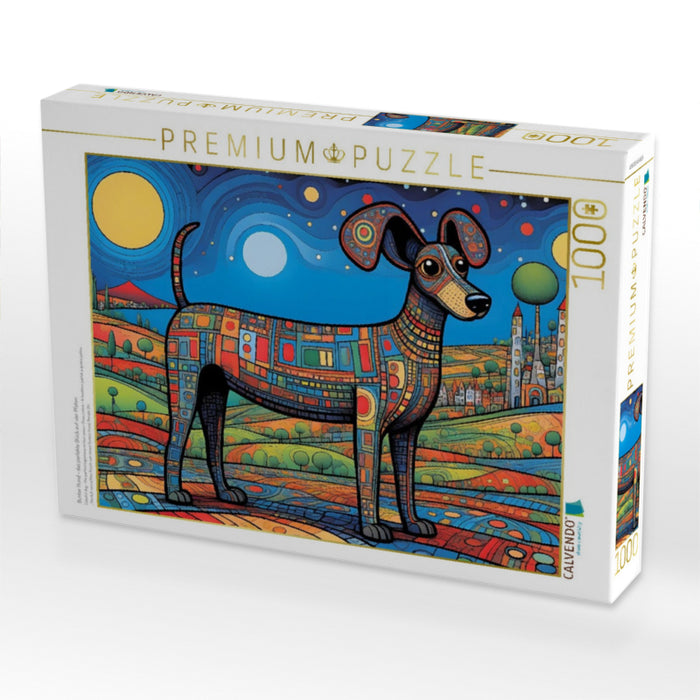 Bunter Hund - das perfekte Glück auf vier Pfoten - CALVENDO Foto-Puzzle'