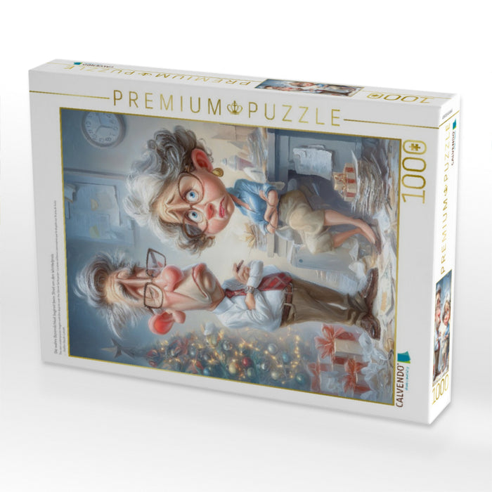 Die wahre Besinnlichkeit beginnt beim Streit um den Wichtelpreis - CALVENDO Foto-Puzzle'
