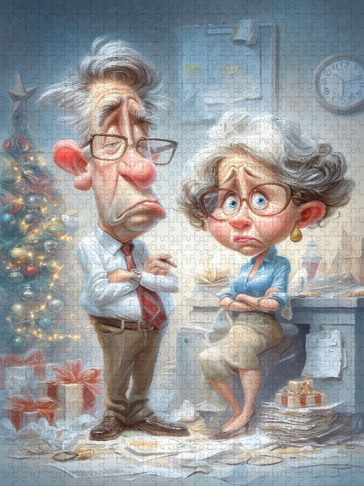 Die wahre Besinnlichkeit beginnt beim Streit um den Wichtelpreis - CALVENDO Foto-Puzzle'