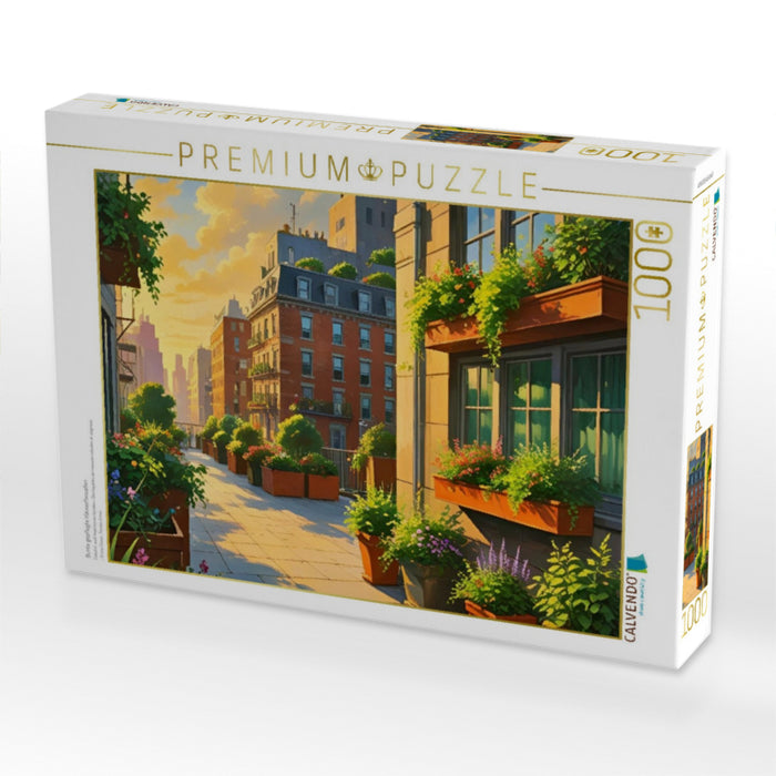 Bunte gepflegte Häuserfassaden - CALVENDO Foto-Puzzle'