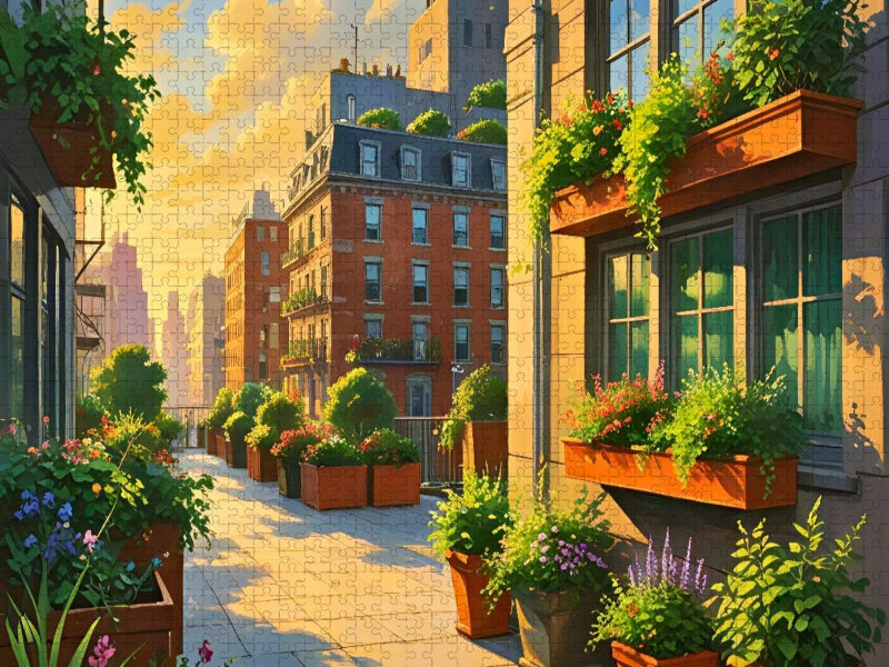 Bunte gepflegte Häuserfassaden - CALVENDO Foto-Puzzle'