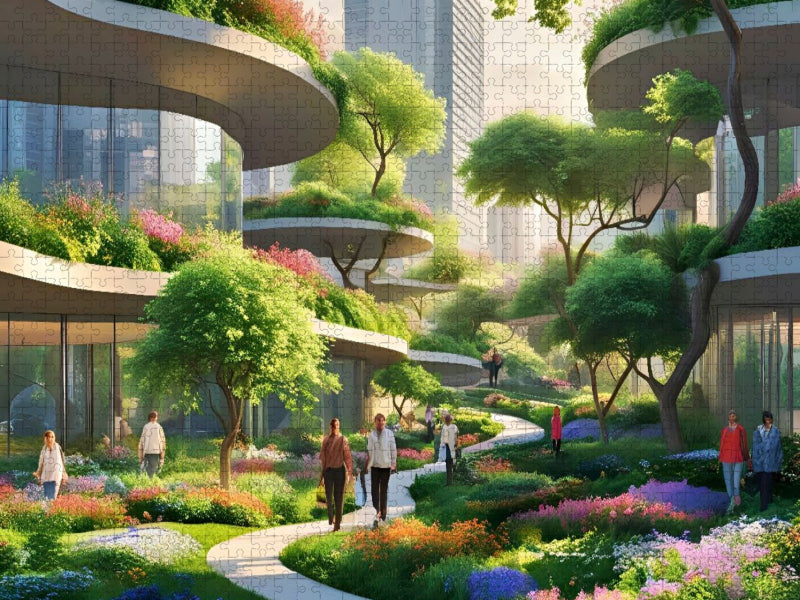 Städtisches buntes Treiben - CALVENDO Foto-Puzzle'