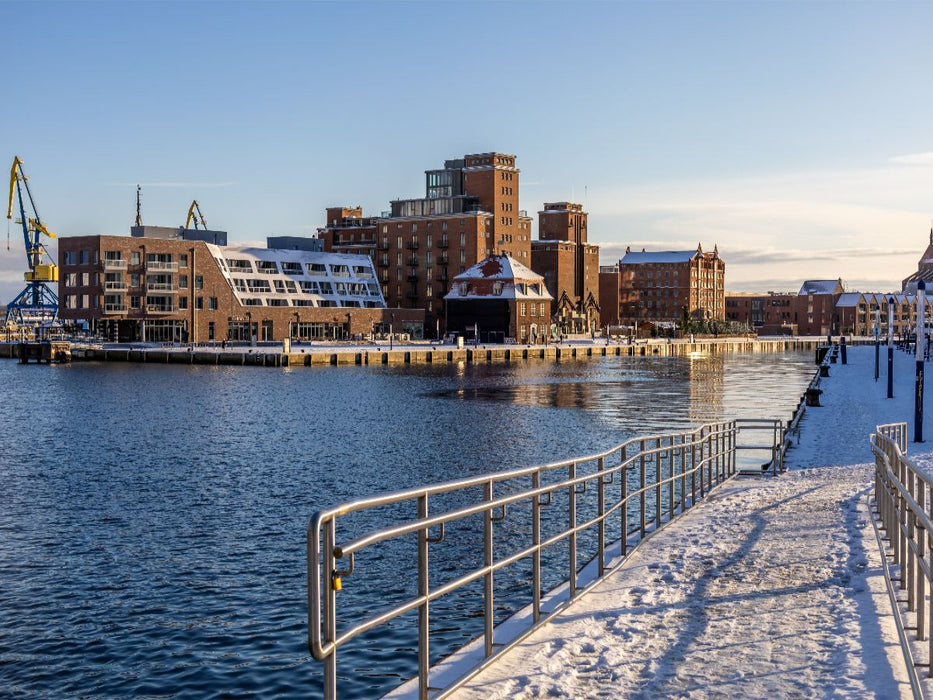 Blick auf die Speicherlandschaft der Hansestadt Wismar - CALVENDO Foto-Puzzle'
