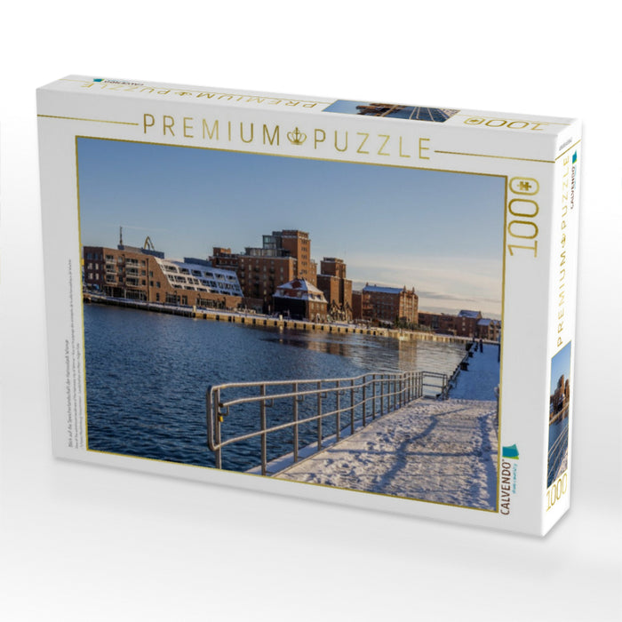 Blick auf die Speicherlandschaft der Hansestadt Wismar - CALVENDO Foto-Puzzle'