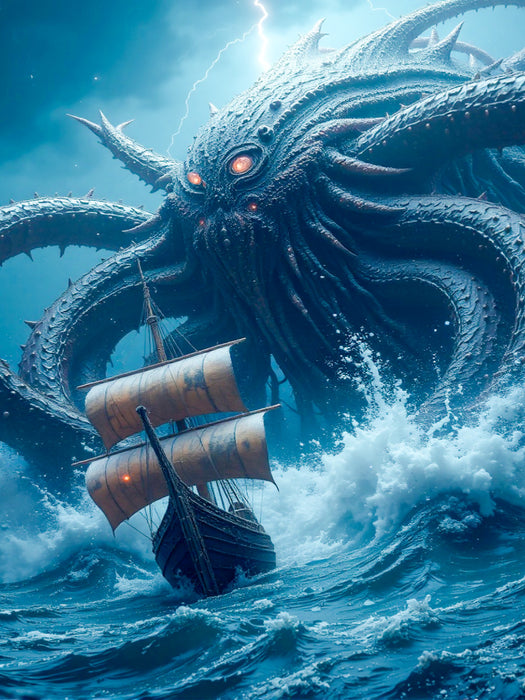 Kraken, gigantischer Tintenfisch mit Tentakeln - CALVENDO Foto-Puzzle'