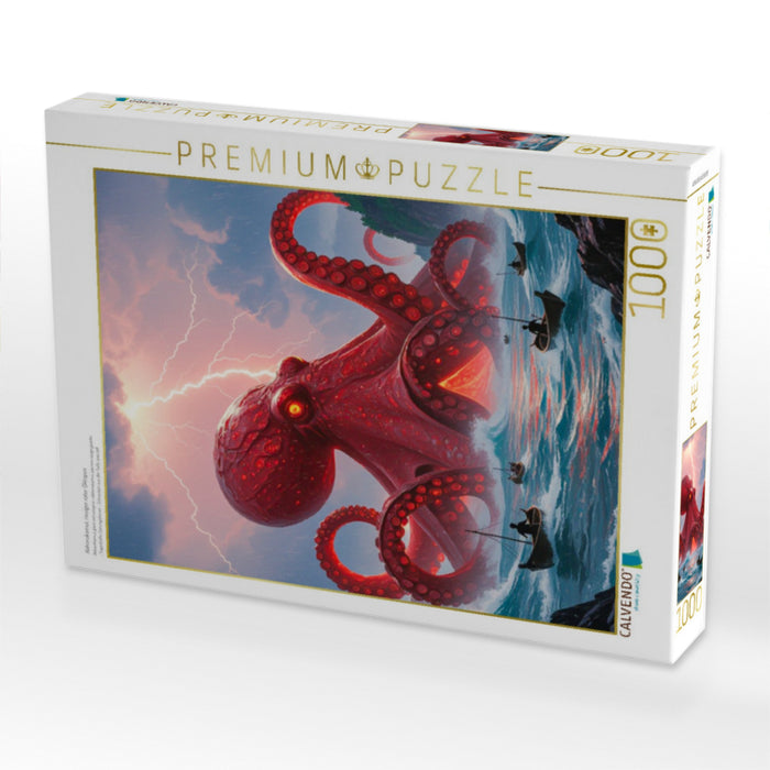 Akkorokamui, riesiger roter Oktopus - CALVENDO Foto-Puzzle'