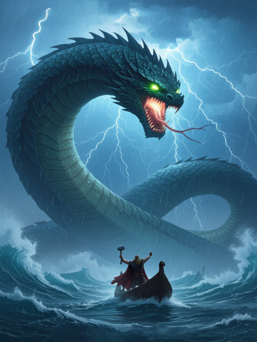 Jörmungandr, weltumspannende Midgardschlange - CALVENDO Foto-Puzzle'