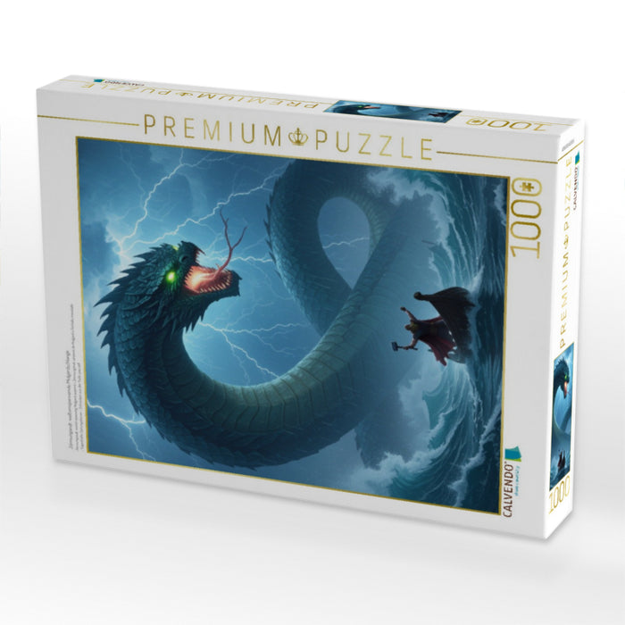 Jörmungandr, weltumspannende Midgardschlange - CALVENDO Foto-Puzzle'