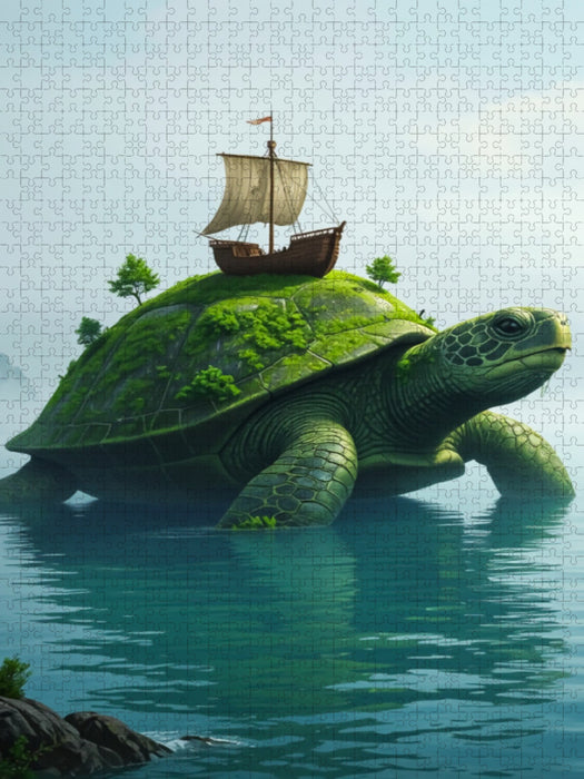 Aspidochelone, aus der Mittelalterliche Mythologie - CALVENDO Foto-Puzzle'