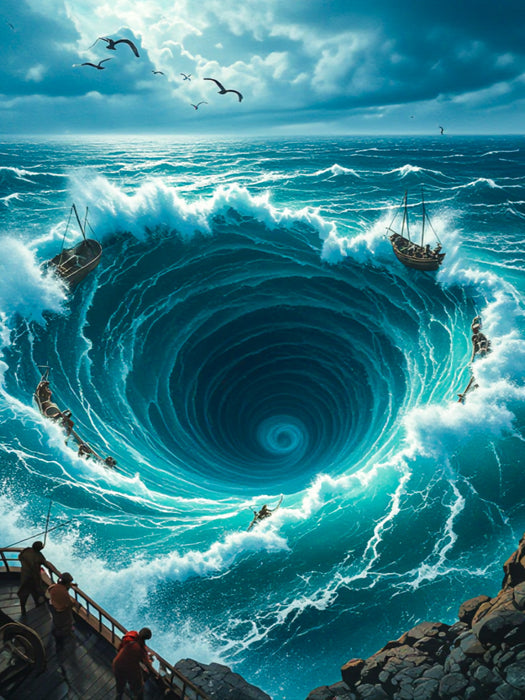 Charybdis, gigantischer tödlicher Meeresstrudel - CALVENDO Foto-Puzzle'
