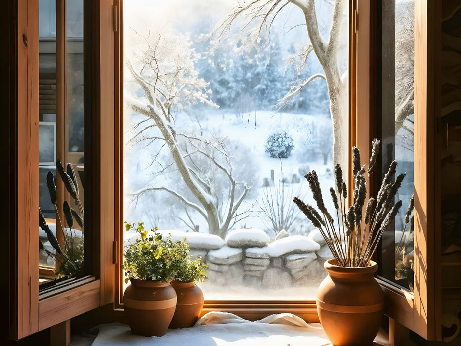 Winterstille vor dem Fenster - CALVENDO Foto-Puzzle'