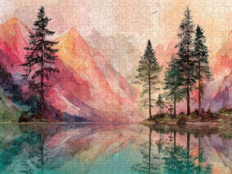 Farbspiel der Berge - CALVENDO Foto-Puzzle'