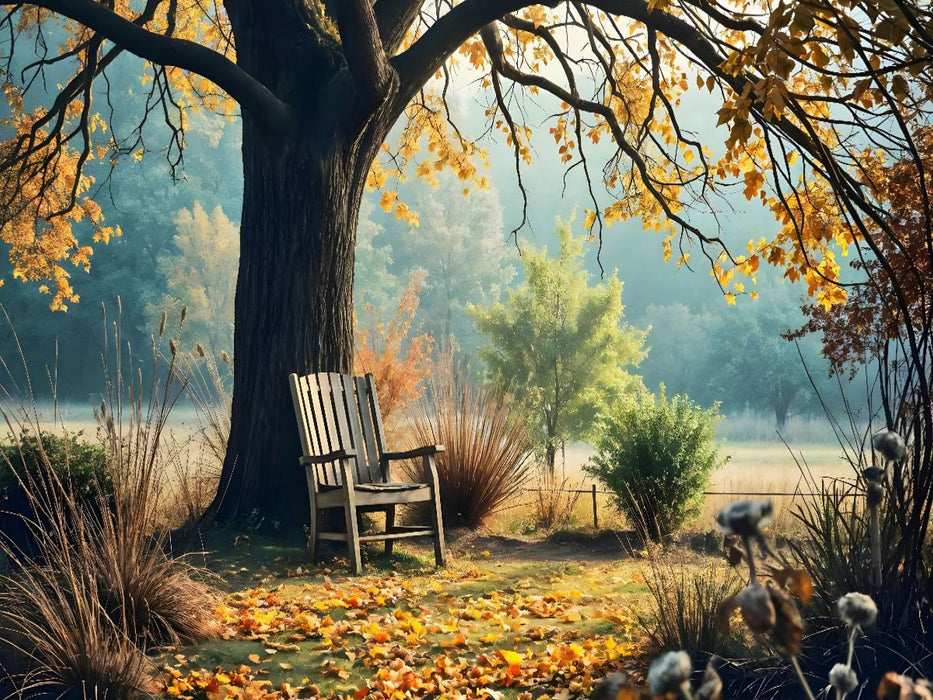 Novemberruhe im alten Garten - CALVENDO Foto-Puzzle'