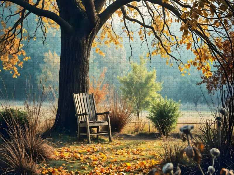 Novemberruhe im alten Garten - CALVENDO Foto-Puzzle'