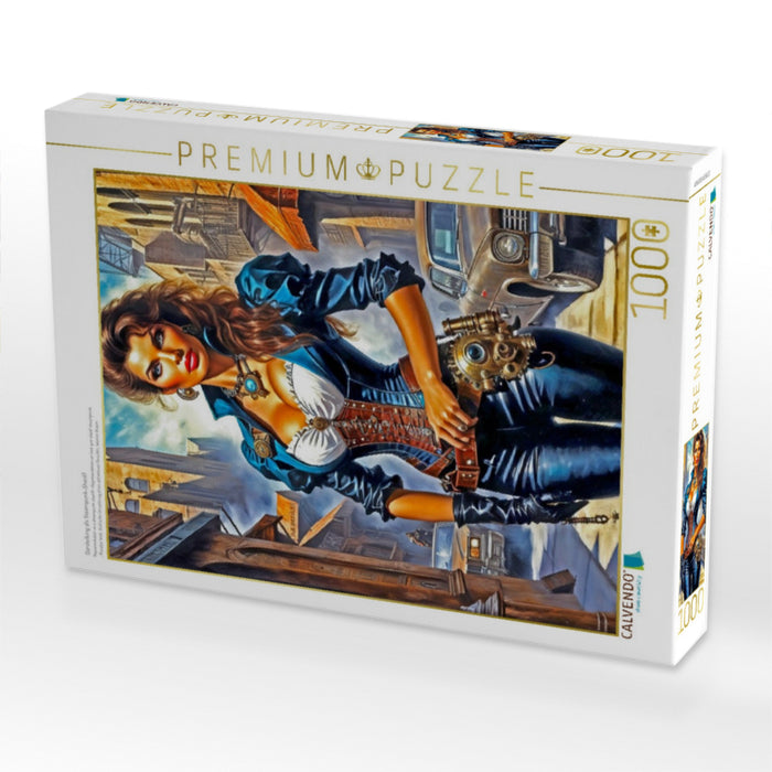 Darstellung als Steampunk-Sheriff - CALVENDO Foto-Puzzle'