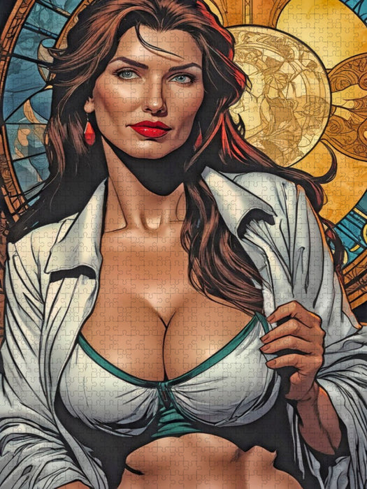 Darstellung im Stil amerikanischer Comics - CALVENDO Foto-Puzzle'