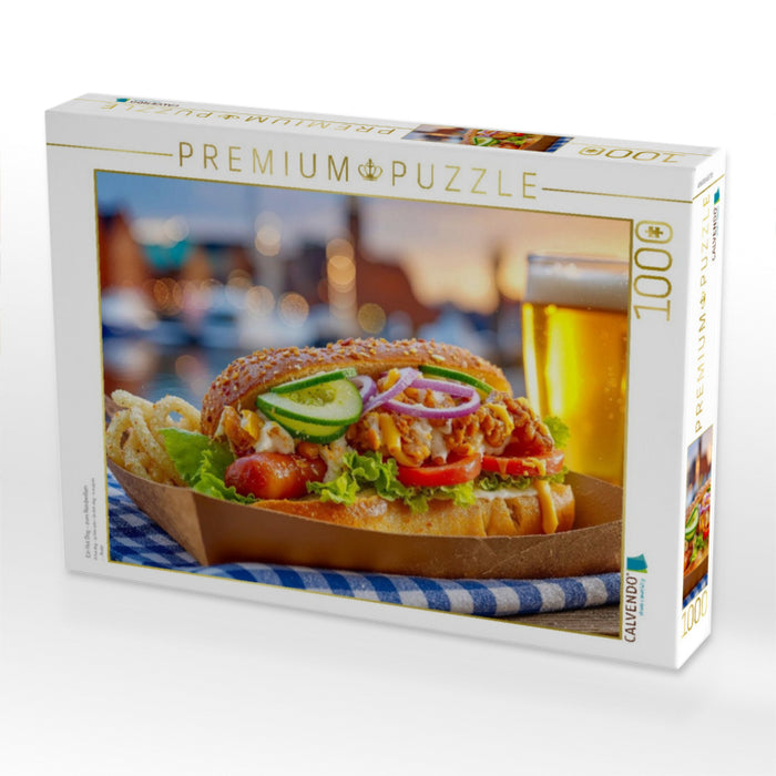 Ein Hot Dog - zum Reinbeißen - CALVENDO Foto-Puzzle'