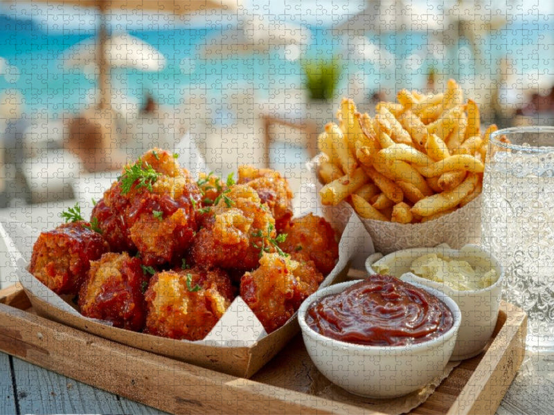 Chicken Nuggets und Pommes - sie dürfen nicht fehlen - CALVENDO Foto-Puzzle'