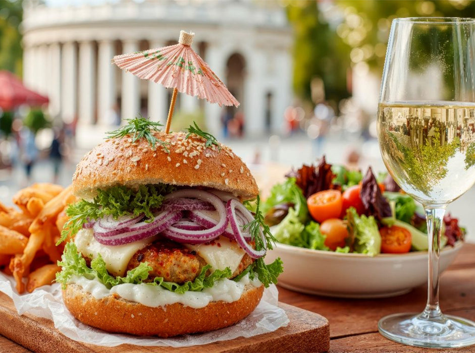 Absolut genial - ein Aubergine-Hamburger - CALVENDO Foto-Puzzle'