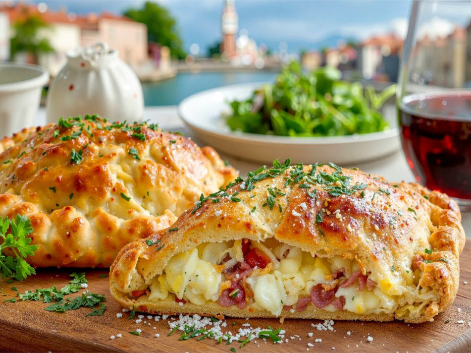 Eine italienische Calzone - wer gerät da nicht ins Schwärmen - CALVENDO Foto-Puzzle'