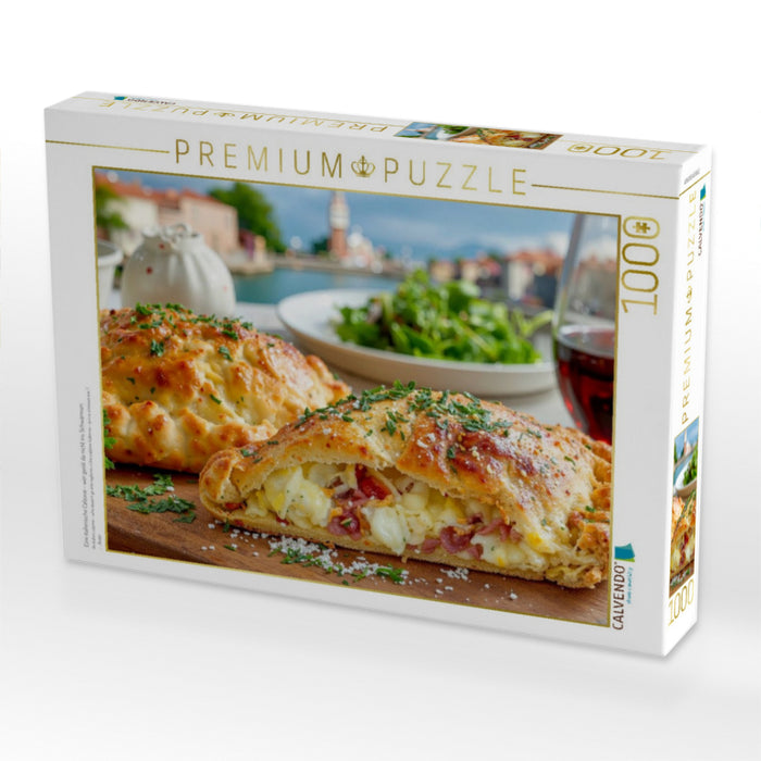 Eine italienische Calzone - wer gerät da nicht ins Schwärmen - CALVENDO Foto-Puzzle'