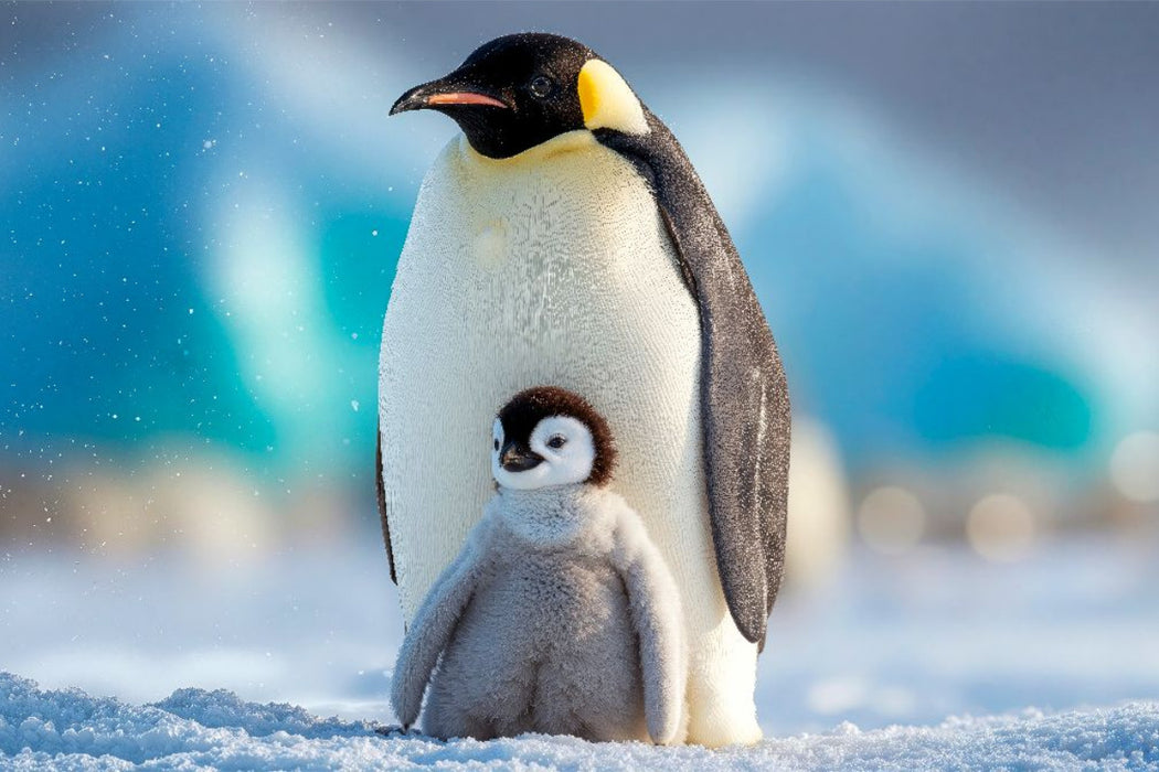 Premium Textil-Leinwand Ein Vater-Kind Ausflug