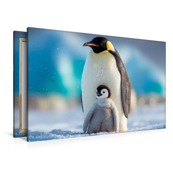 Premium Textil-Leinwand Ein Vater-Kind Ausflug