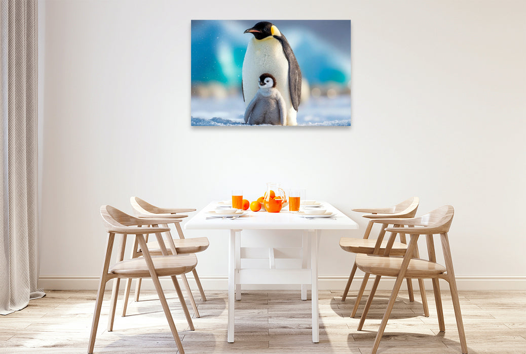 Premium Textil-Leinwand Ein Vater-Kind Ausflug