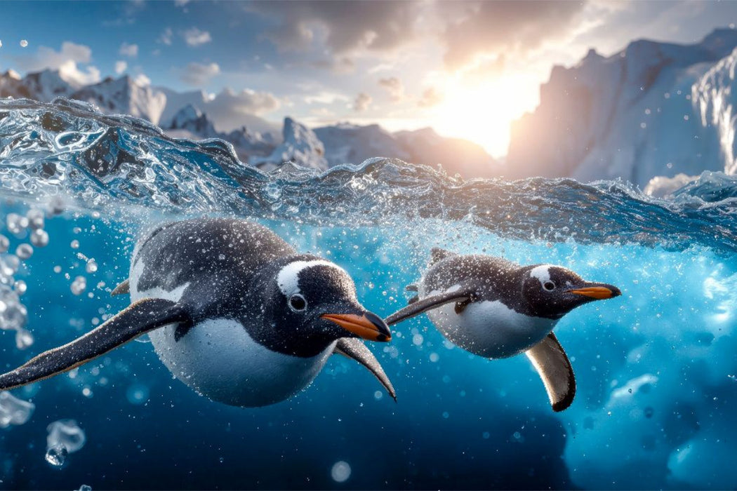 Premium Textil-Leinwand Gemeinsam macht das Fischen mehr Spaß