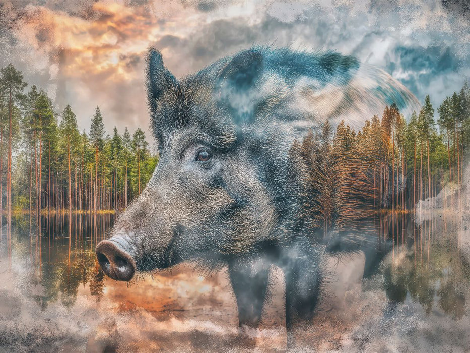 Wildschwein - CALVENDO Foto-Puzzle'