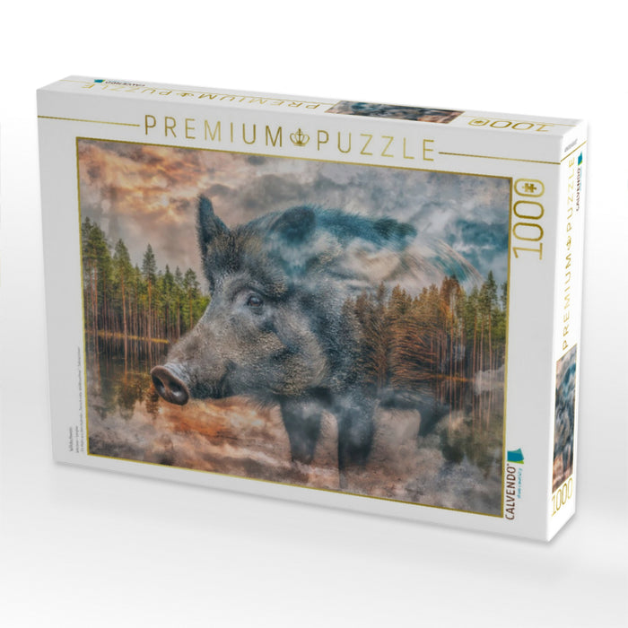 Wildschwein - CALVENDO Foto-Puzzle'