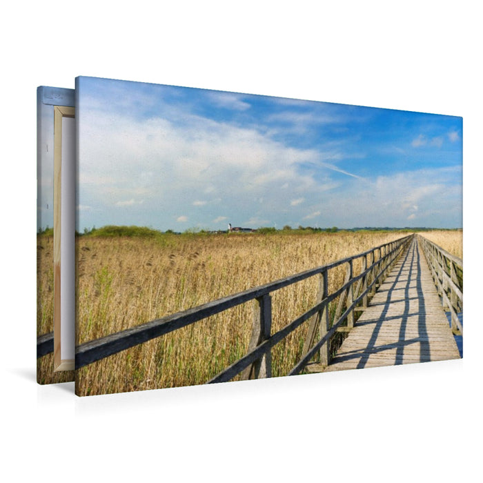 Premium Textil-Leinwand Federsee Ried