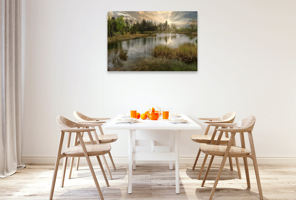 Premium Textil-Leinwand Wurzacher Ried