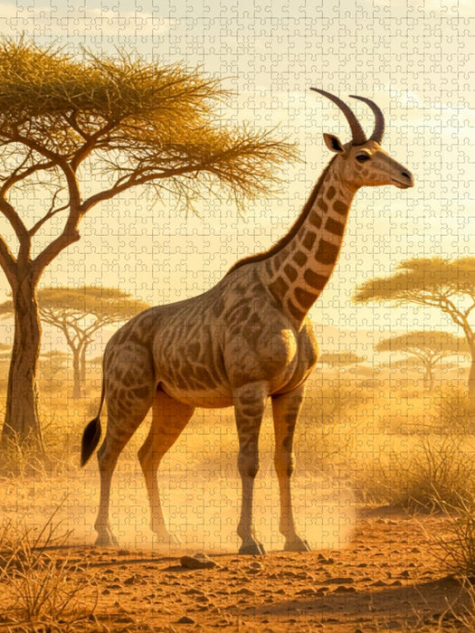 Sivatherium, gigantische Ur-Giraffe mit Geweih - CALVENDO Foto-Puzzle'