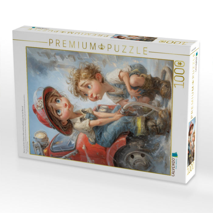 Mama macht den Schlauch klar und ich weiß jetzt, wer hier der Boss ist - CALVENDO Foto-Puzzle'