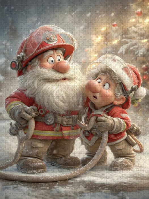 Wenn’s brennt oder schneit – Opa ist bereit - CALVENDO Foto-Puzzle'