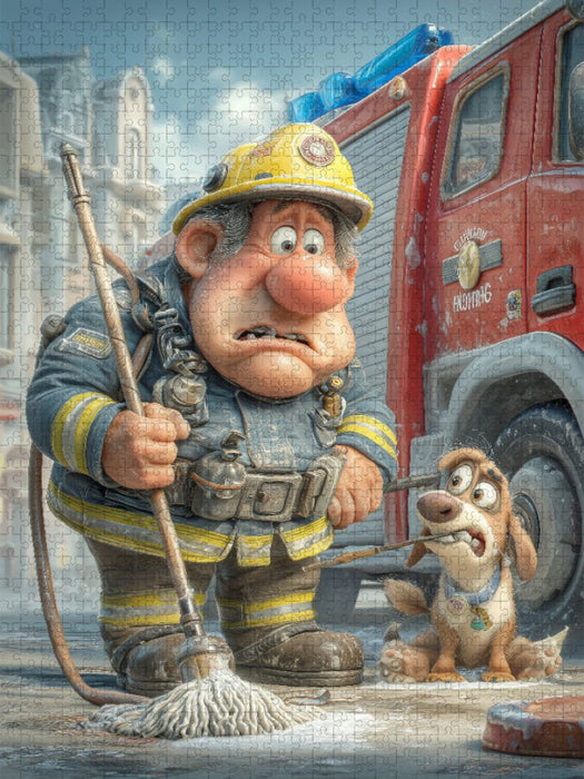 Löschen ist Heldensache und Putzen leider auch - CALVENDO Foto-Puzzle'