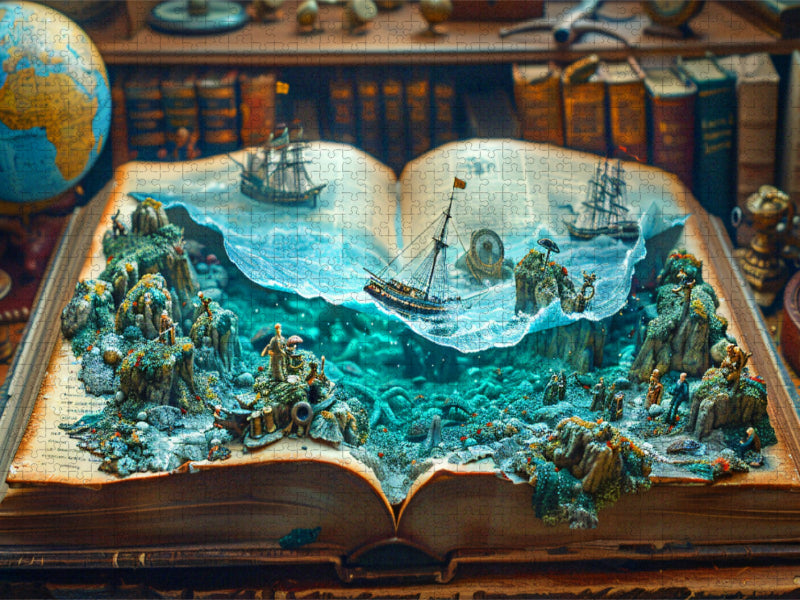 Der tiefe Ozean in Büchern - CALVENDO Foto-Puzzle'