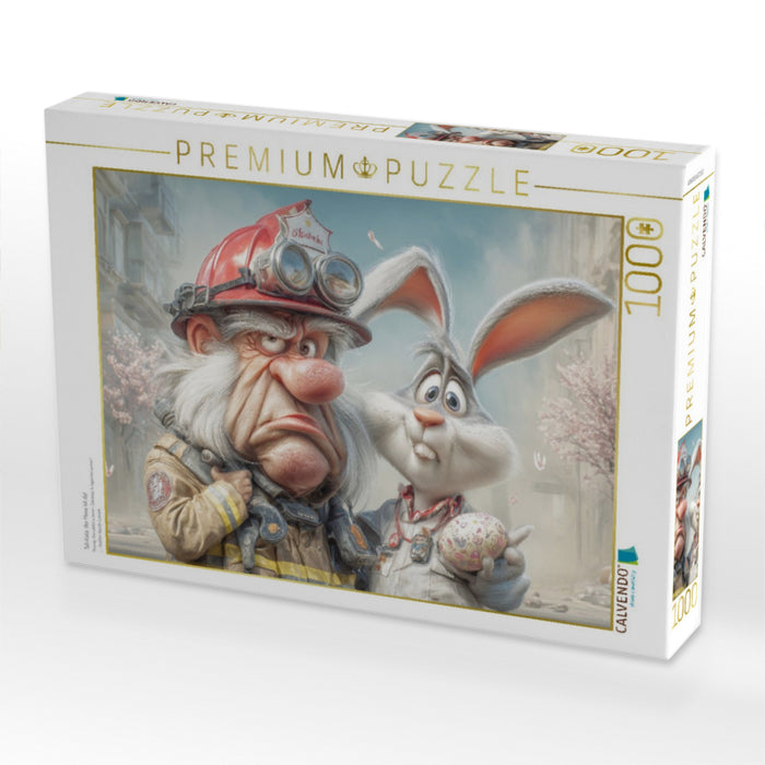 Tatütata, der Hase ist da! - CALVENDO Foto-Puzzle'
