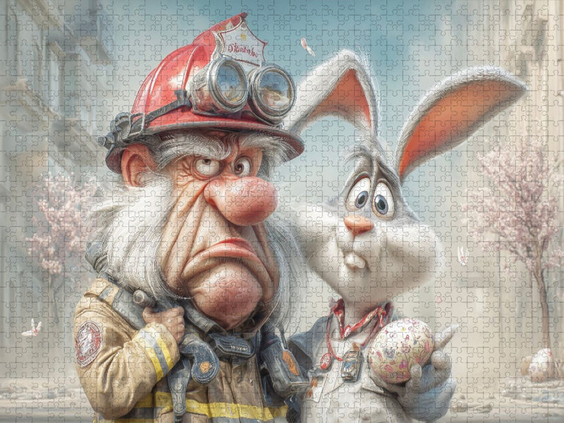 Tatütata, der Hase ist da! - CALVENDO Foto-Puzzle'