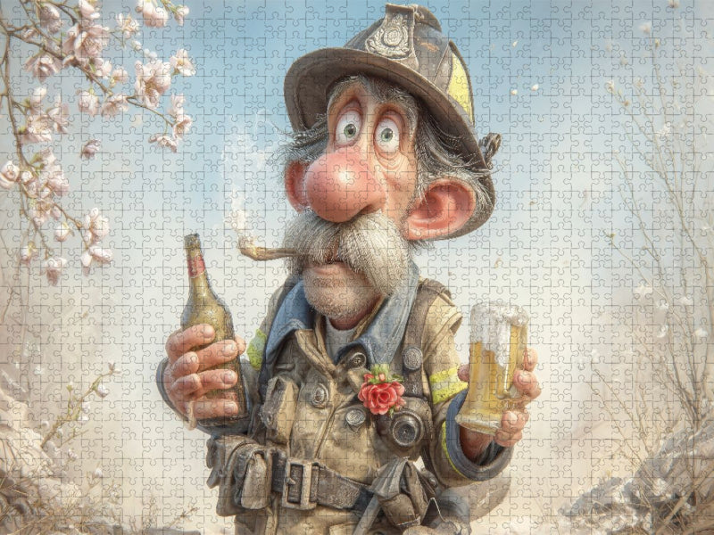 Durst gelöscht, Einsatz erfolgreich! - CALVENDO Foto-Puzzle'