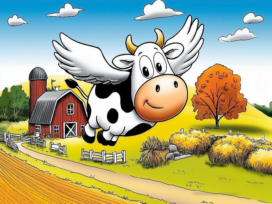 Fliegende Kühe - CALVENDO Foto-Puzzle'