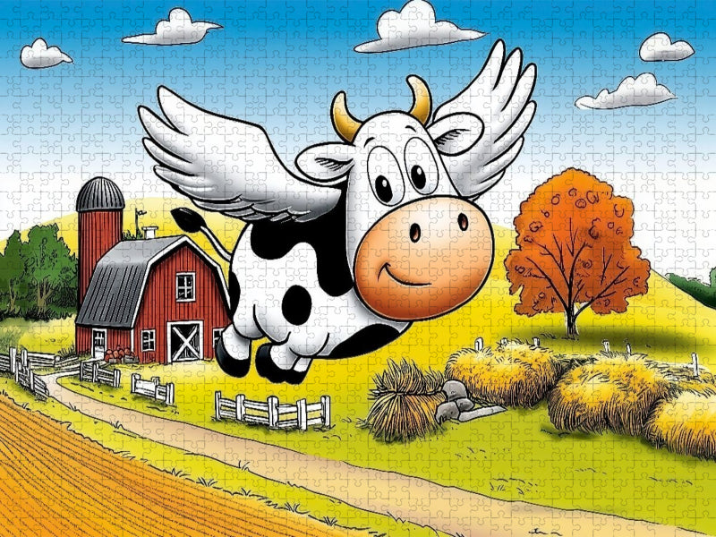 Fliegende Kühe - CALVENDO Foto-Puzzle'