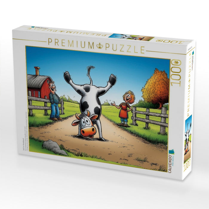 Kuh im Handstand - CALVENDO Foto-Puzzle'