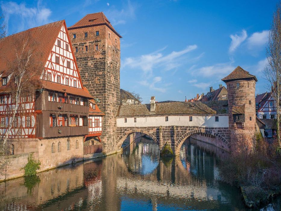 Nürnbergs Altstadt an der Pegnitz - CALVENDO Foto-Puzzle'