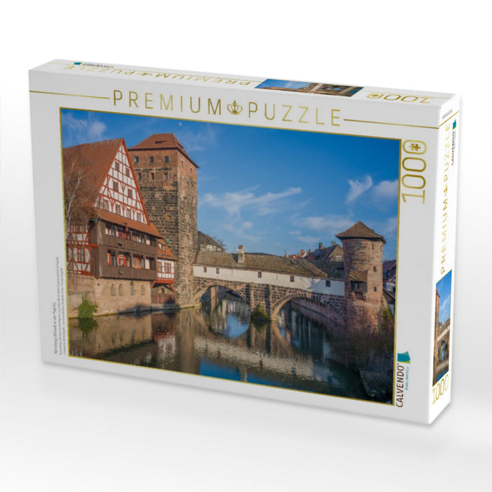 Nürnbergs Altstadt an der Pegnitz - CALVENDO Foto-Puzzle'