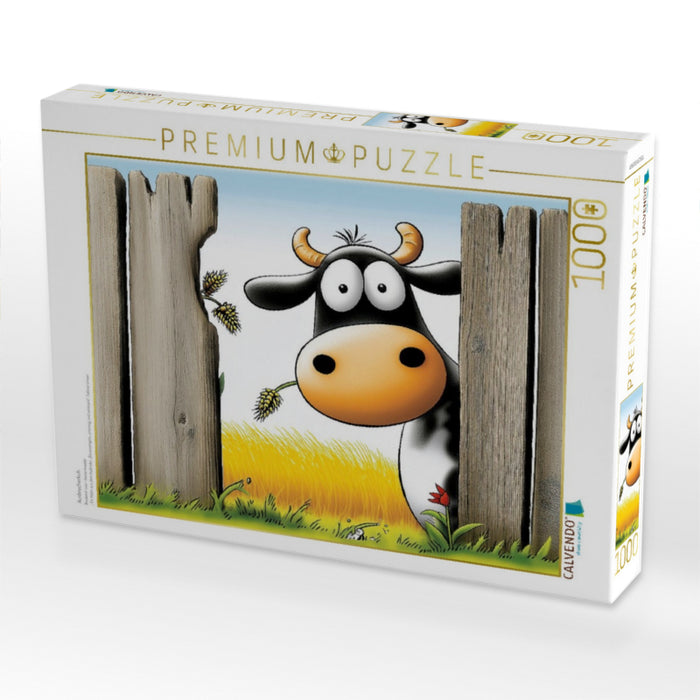 Ausbrecherkuh - CALVENDO Foto-Puzzle'