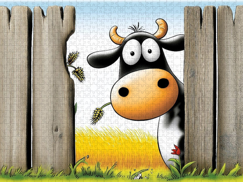 Ausbrecherkuh - CALVENDO Foto-Puzzle'