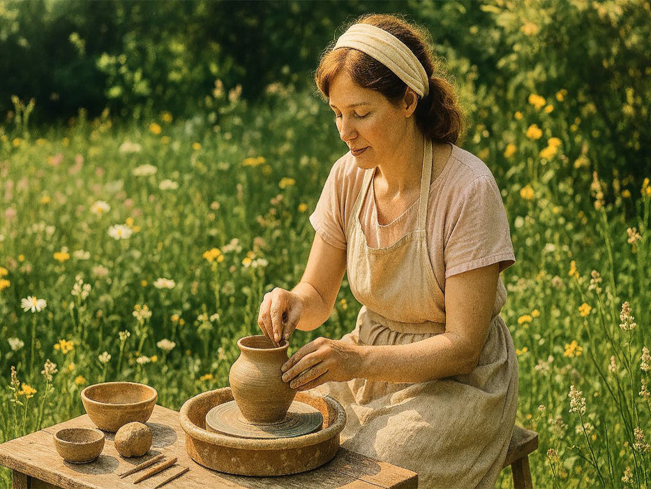 Töpferglück im Garten - CALVENDO Foto-Puzzle'